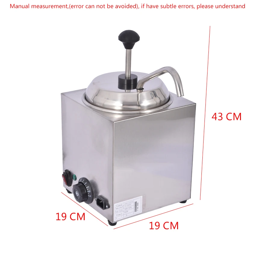 

CD-250S Electric Cheese Dispenser Round Stainless Steel Fudge Chocolate Sauce Butter Dispenser With Pump High Quality 220V/110V