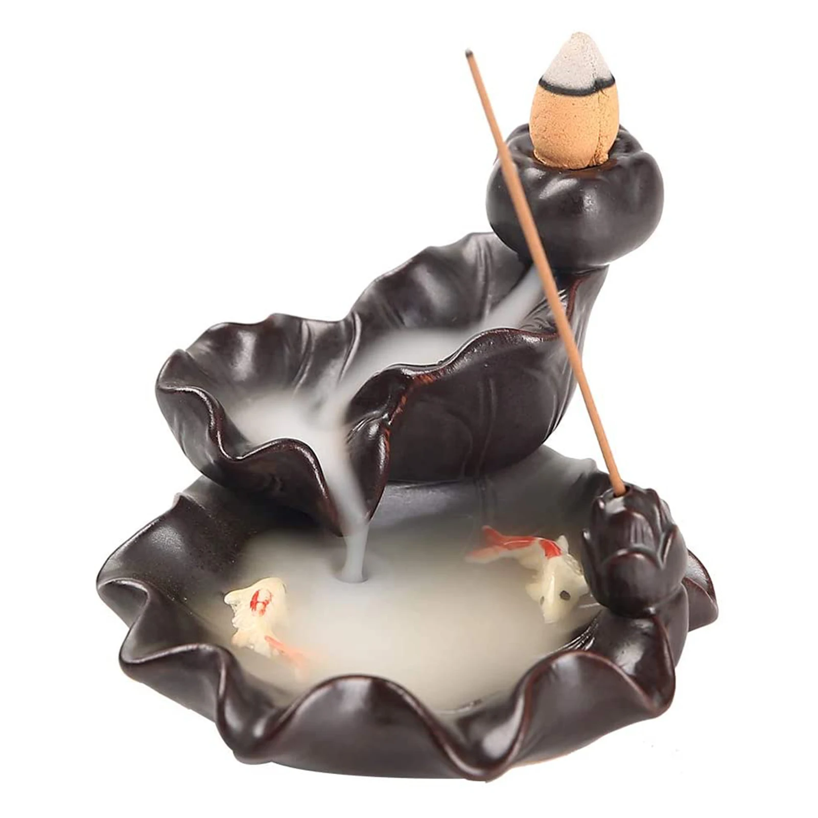 

Ceramics Backflow Incense Burner Exquisite Crafts Creative Ornament For Living Room Bedroom Bathroom Quemador De Incienso