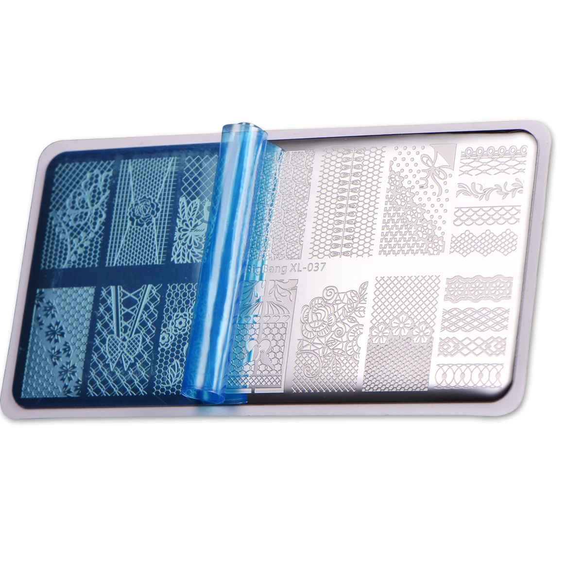 BeautyBigBang штампованные пластины для дизайна ногтей прямоугольные Кружева цветы