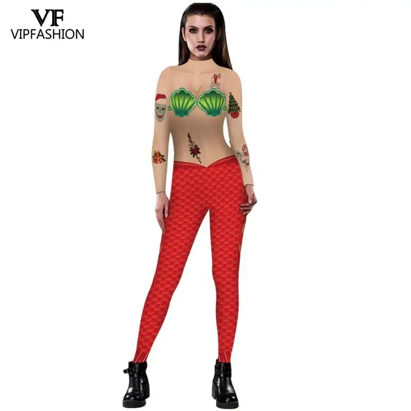 Модный популярный костюм русалки VIP для женщин сексуальный Рождественский