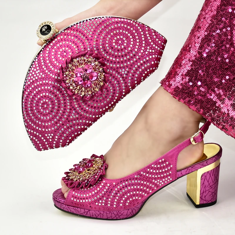 Комплект из обуви и сумки в африканском стиле Новинка 2020 года Итальянская обувь с