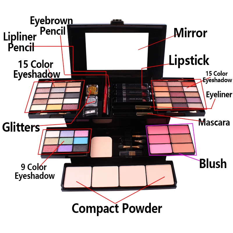 39 цветов матовый макияж набор комбо и мерцающий пианино коробка с тени для век