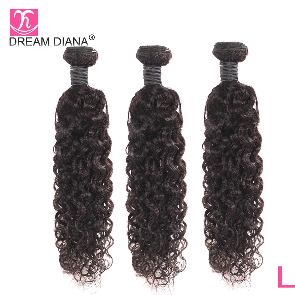 DreamDiana бразильская холодная завивка 4 пучка 8 &quot 30&quot L Remy пучки волнистых волос
