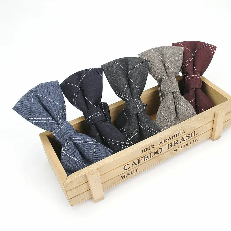 Мужские Регулируемые хлопковые галстуки-бабочки KR746 в стиле сделай сам |