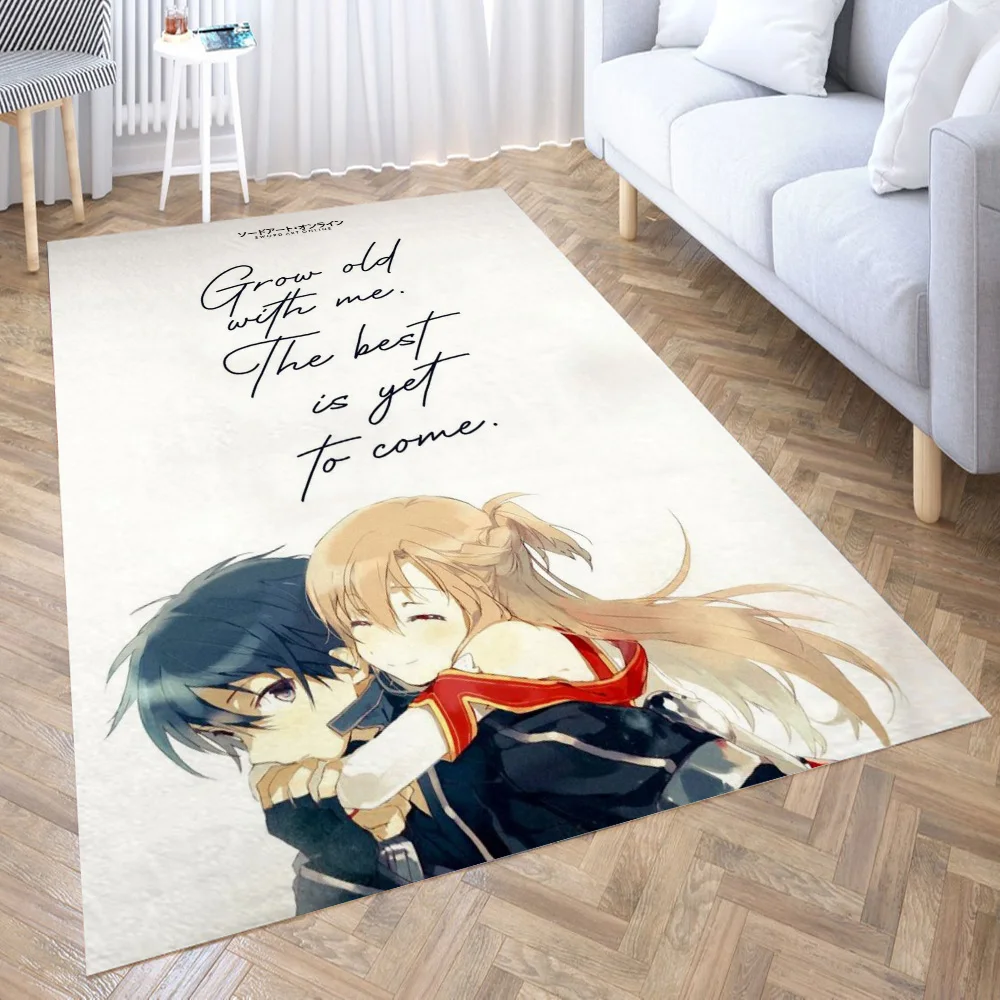 

Anime Sword Art Online SAO Carpet Decora Home Bedroom Kitchen Anti-slip Mat Rug Doormat Aisle Floor Mat Bath Mats Doormat