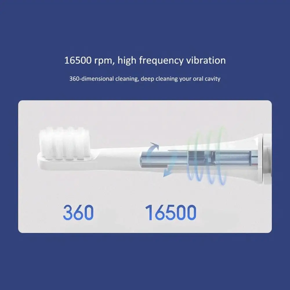 

XIAOMI T100 Electric Toothbrush Lightweight 46G Portable Sonic Rechargeable Waterproof Ultrasonic Automatic ToothBrush Best Gift