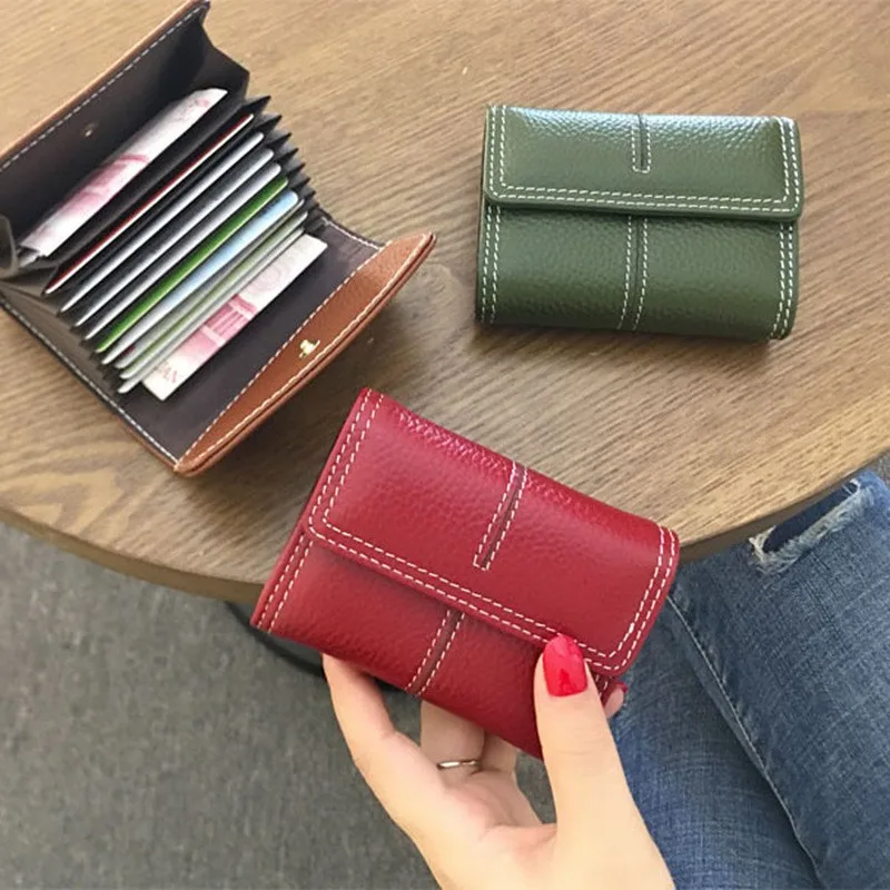 

New Arrival Women's Wallet Small Wallet Organ folding Brand portefeuille femme Women Purse short leather Coin Pocket cartera