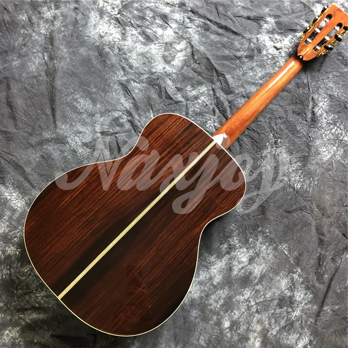 

Ebony Fingerboard Signature Solid Cedar OM Style Acoustic Guitar Hollow Headstock 40 Inch Rosewood Body
