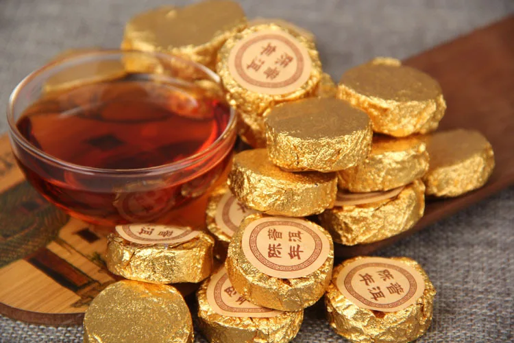 2003 летний сладкий маленький чай пуэр золотой бутон созревший Чай 500 г