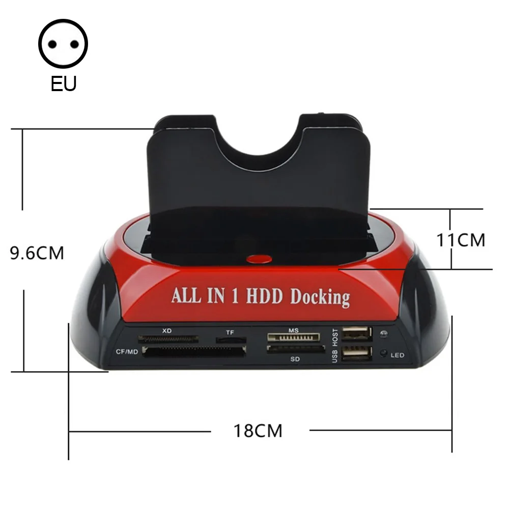 

HDD Docking Station Multifunction IDE SATA USB 2.0 Adapter Hard Drive Dock Station for 2.5/3.5 Hard Disk Drive Enclosure
