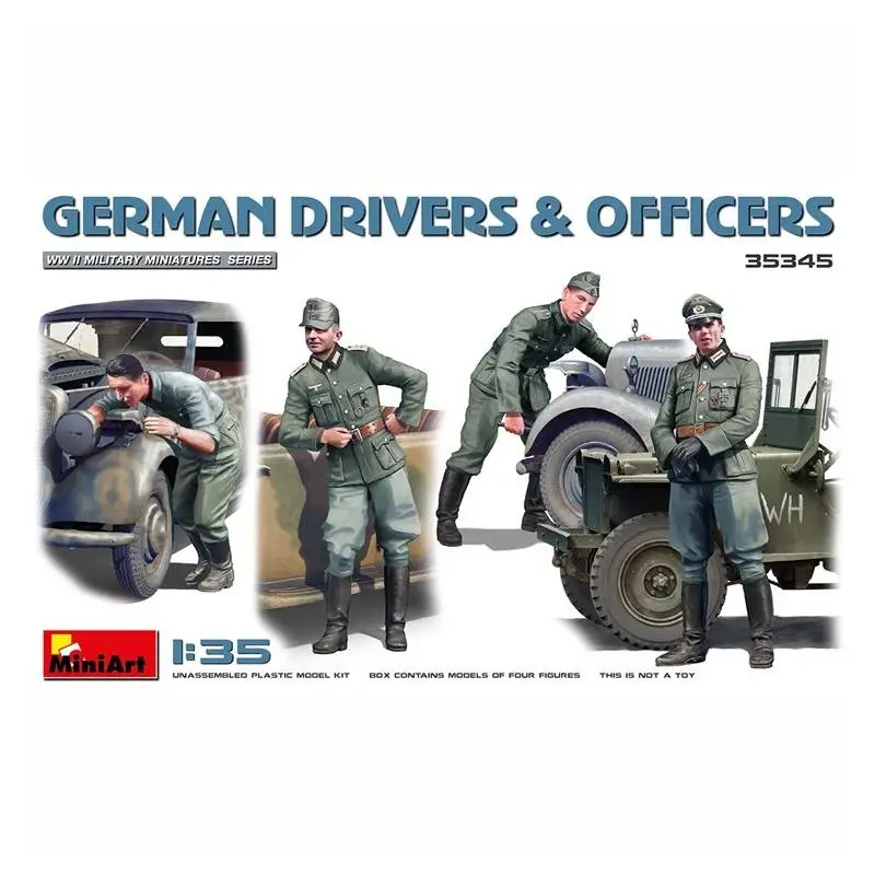 

MiniArt 35345 1/35 "German Drivers & Officers" - Scale Model Kit