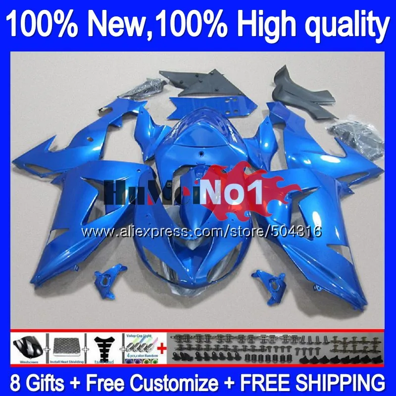 

Body For KAWASAKI ZX-1000 ZX 10 R ZX 1000CC ZX10R 06 07 72MC.7 Glossy blue ZX-10R ZX1000 CC ZX 10R 2006 2007 06 07 Fairing