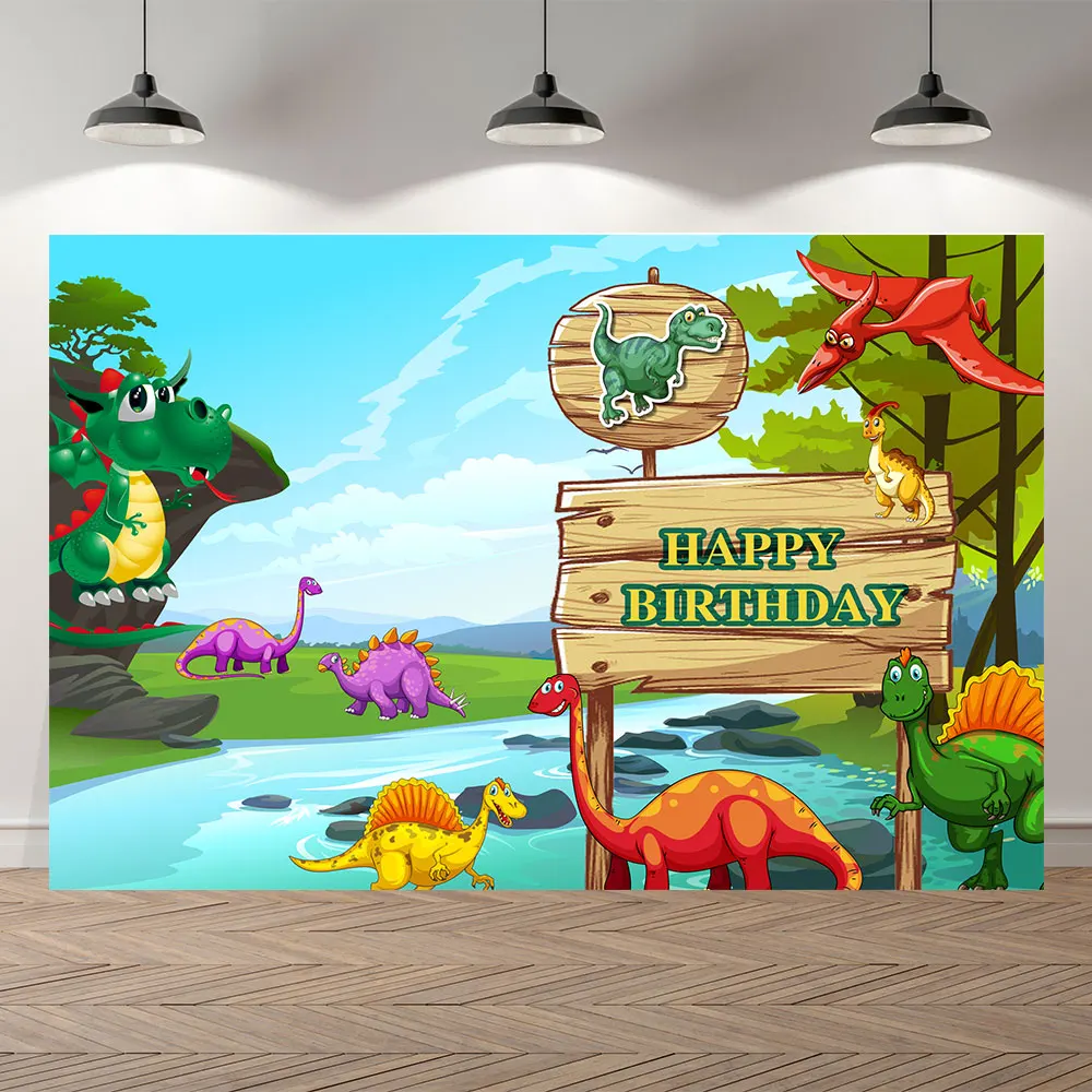 

Seekpro фон для фотосъемки с изображением динозавра джунгли лесных животных для вечеринки в стиле сафари душа ребенка мальчик фон для фотосъем...
