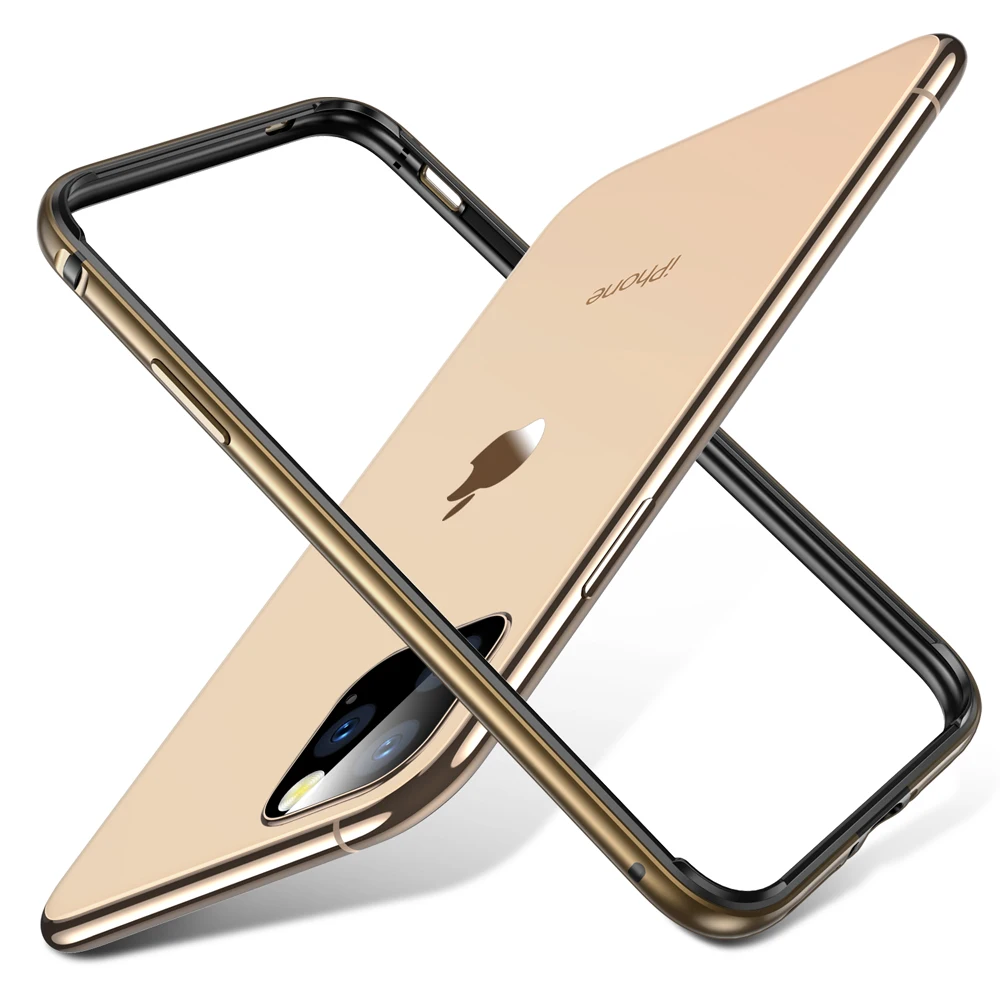 Алюминиевый бампер гибкий силиконовый чехол для iphone 11 Pro Max XS Max XR Роскошный Жесткий металлический каркас для iphone 6 7 8 Plus XS Max x 11
