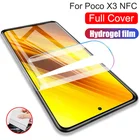 Гидрогелевая пленка, мягкая пленка Poco X3 NFC, защита для экрана Poko Pocofone Pocophone X 3, Xiaomi PocoX3, не стекло