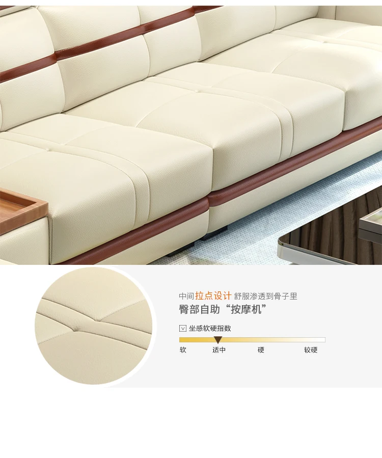 Диваны из натуральной кожи L с подстаканником для хранения|Диваны гостиной| |