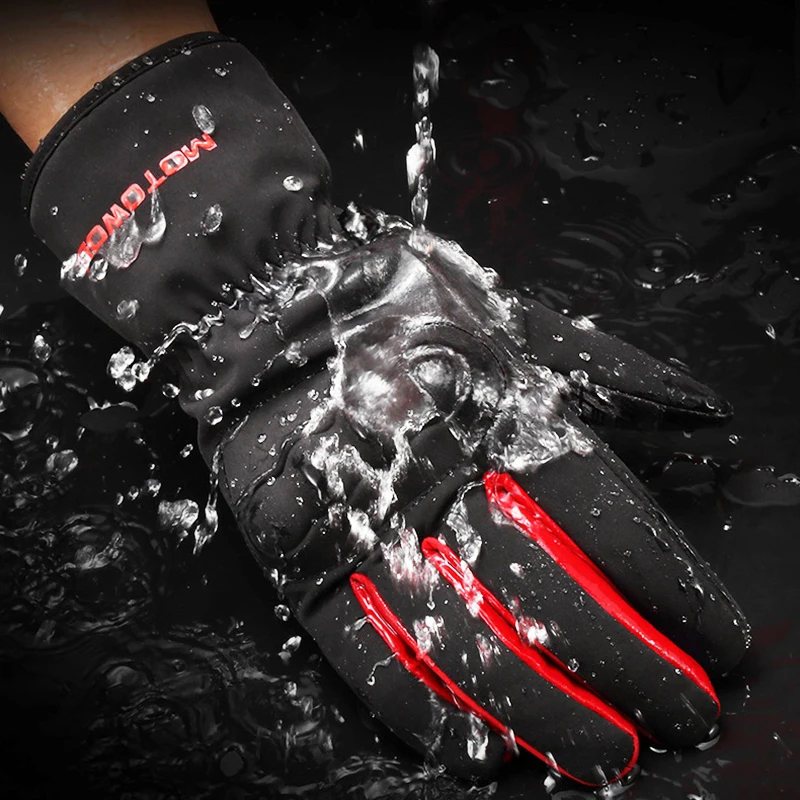 Зимние мотоциклетные перчатки красные Оригинальные спортивные гоночные для