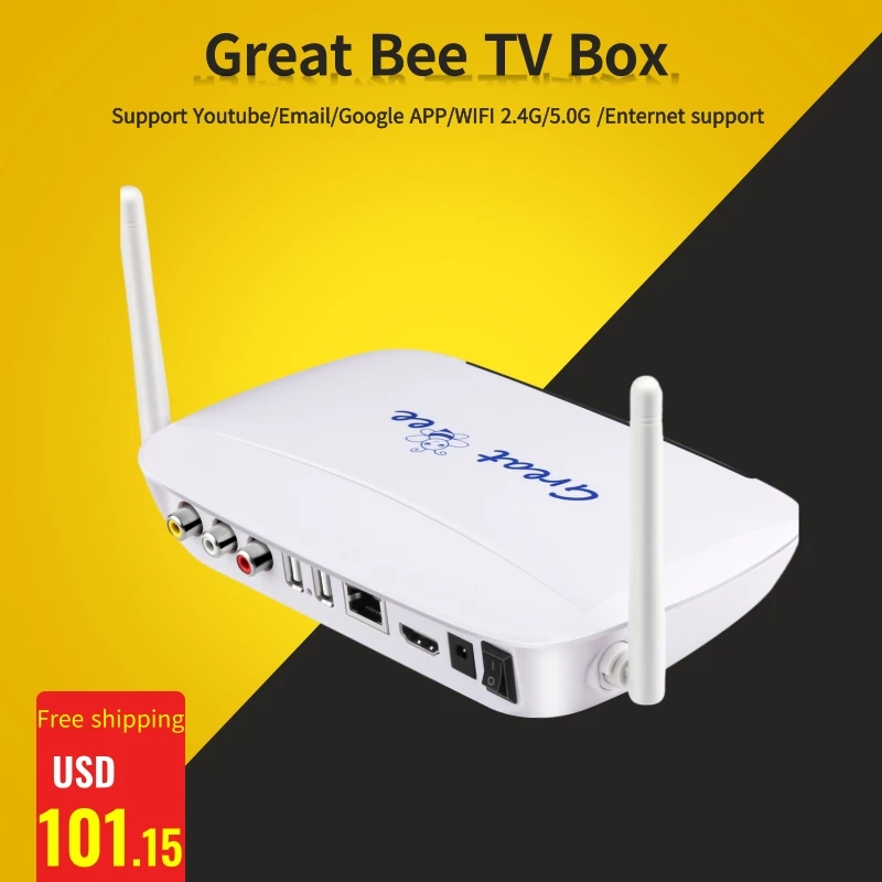 Лучшая ТВ-приставка Great Bee 2021 года The поддерживает Youtube/электронную