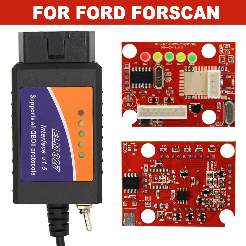 ELM327 EOBD считыватель кодов OBD2 сканеры Диагностика неисправностей автомобиля