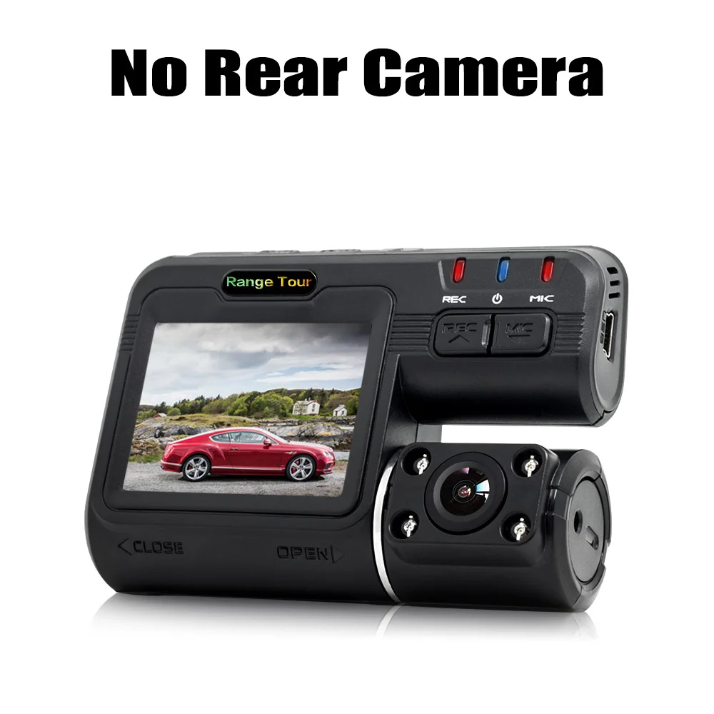 No Rear Camera Двойная камера DVR i1000 Full HD 1080P двойной объектив видеорегистратор 2 камеры ночного видения Автомобильный видеорегистратор видеокамера i1000s - Название цвета: No Rear Camera