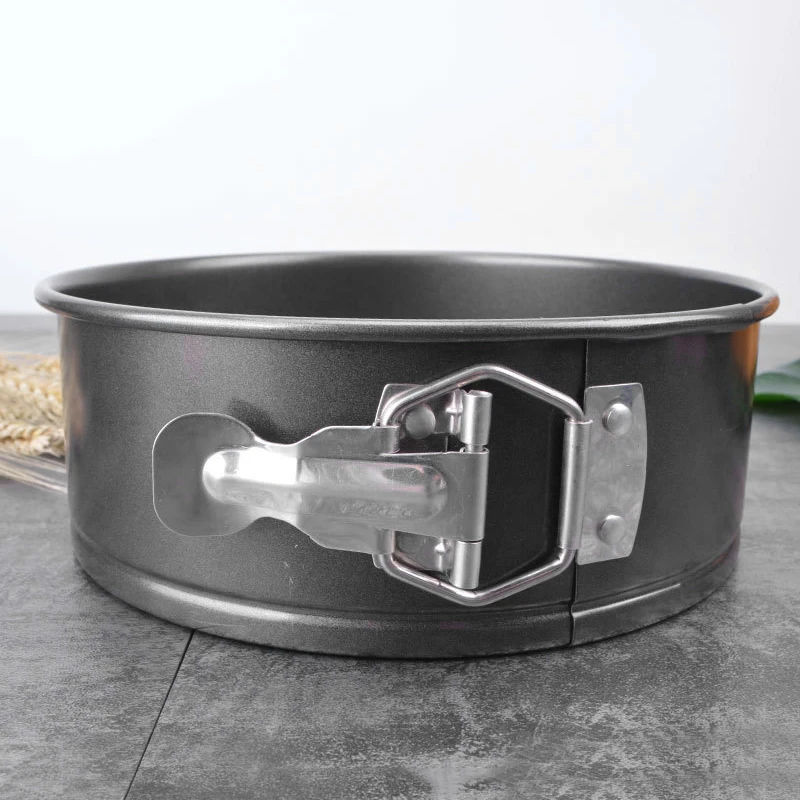 

Household Kitchen Baking Tool Round Mold With Buckle Multi-Size Options Easy To Carry Carbon Steel Baking Tool 12/16/20/24/28 Cm