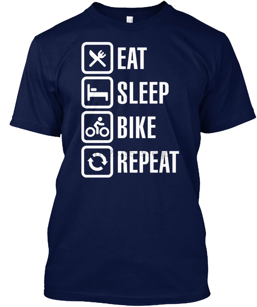 Мужская футболка EAT SLEEP BIKE REPEAT (2) женская футболка|Мужские футболки| |