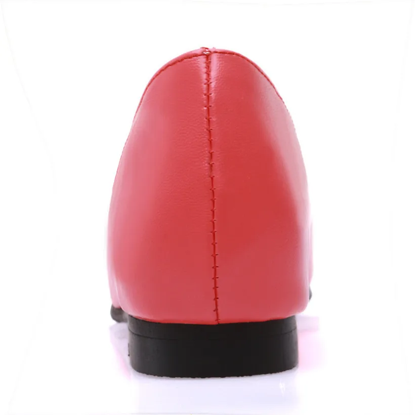 Женские туфли лодочки из ПУ кожи с круглым носком на низком квадратном каблуке