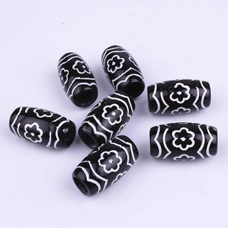 10 шт. акриловая резная Цветочная тесьма для волос страшный Дред бусины манжеты