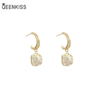 qeenkiss eg7118 fine jewelry wholesale woman birthday wedding gift hollow flower zircon 925 sterling silver needle stud earrings