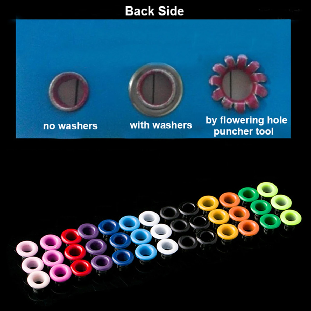 100 комплектов 3 мм Металлические петли с шайбой для кожаного ремесла ремонтные