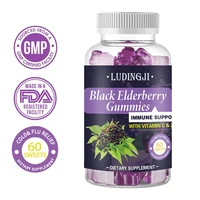 sambucus elderberry gummies black elderberry sweets with vitamin c and zinc immune system booster supplements