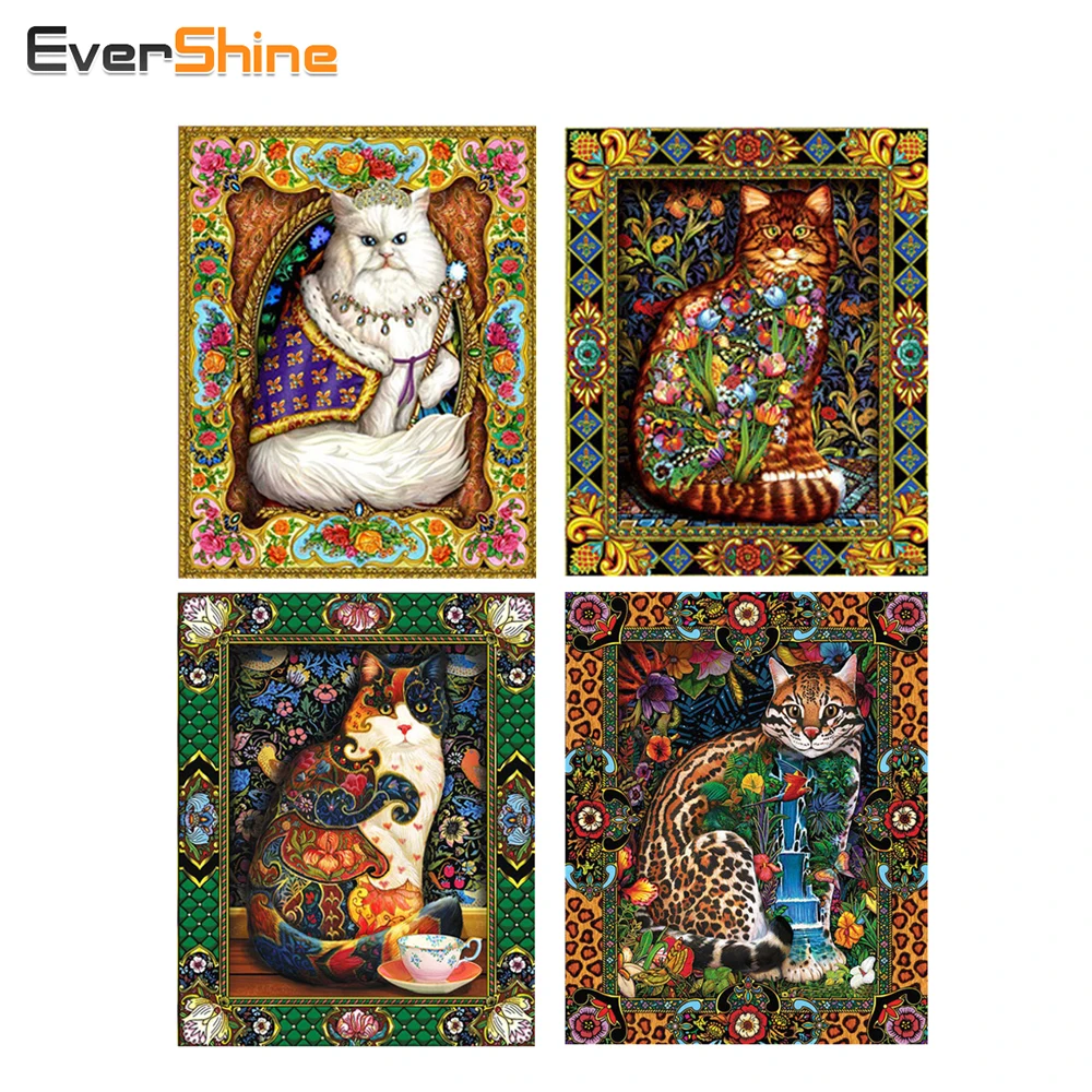 Набор для алмазной вышивки EverShine картина с изображением кота и животного