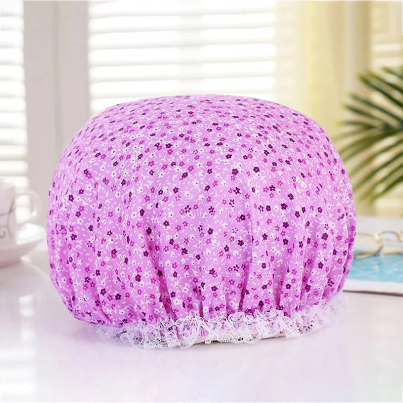 Новая многоразовая водонепроницаемая шапочка для душа эластичная Хлопковая