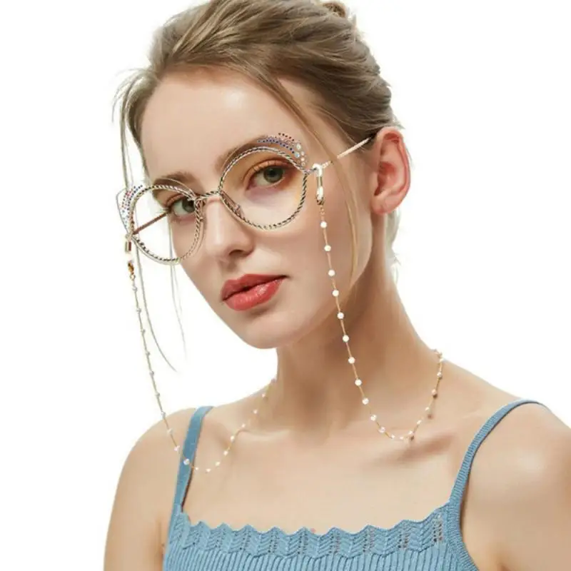 

New Glasses Chain Lanyard Pearl Beaded Decorative Chain Lanyard Fashion And Practical Anti-lost Lanyard Can Give Gifts