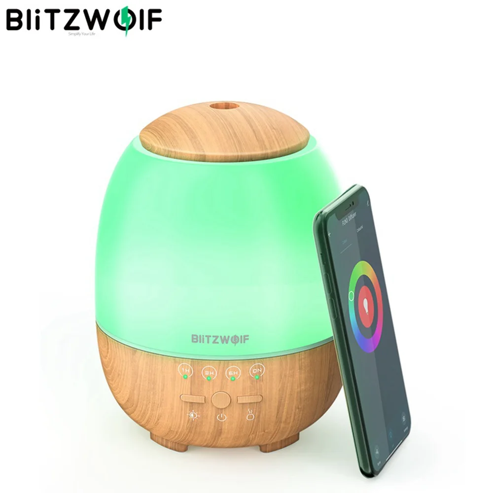 

Ультразвуковой диффузор для эфирных масел BlitzWolf BW-FUN3 с Wi-Fi, увлажнитель для ароматерапии, управление через приложение, домашний контроль, 7 ц...