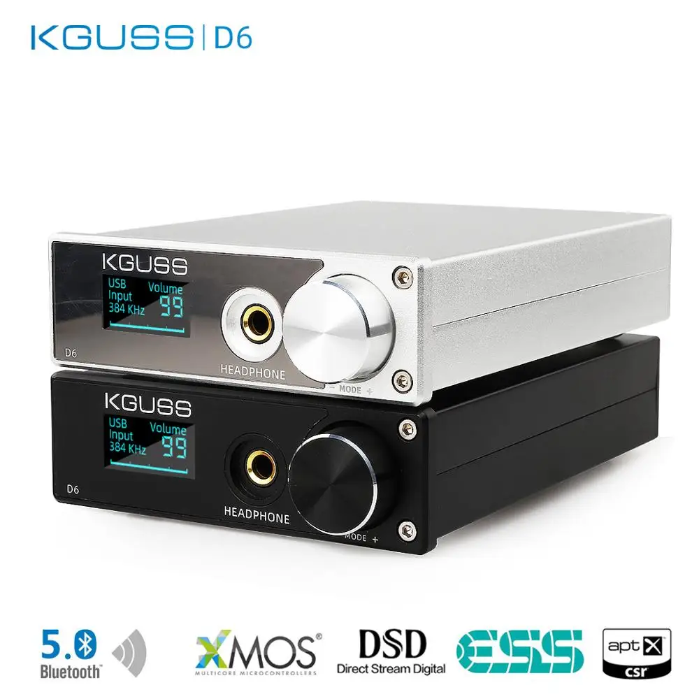 Новинка KGUSS D6 Расшифровка Bluetooth amp ESS9018K2M OPA2134 X 2 USB DAC XMOS XU208 DSD256 жесткое решение