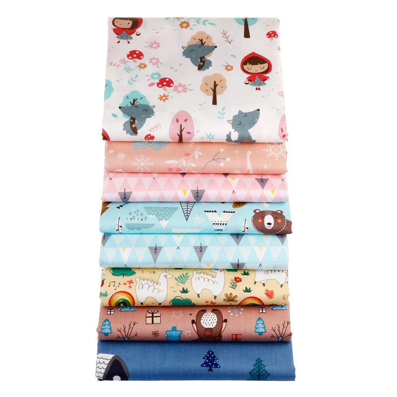 

Haisen,100%Cotton Twill fabrics Printed Cartoon Cloth For DIY Clothing Sewing Baby&Kid's Quilting Bedding Sheet Textile Material