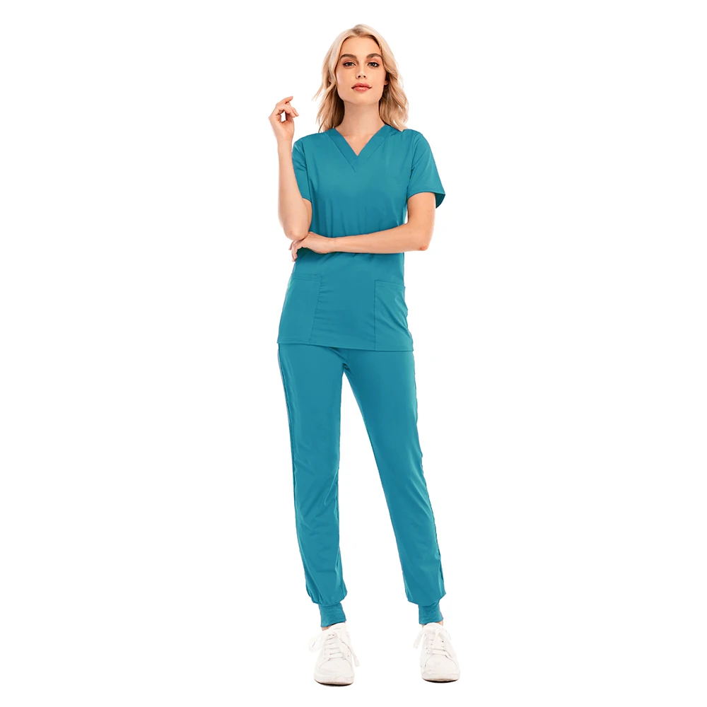 Summer Men's Medical Clothes Doctor Uniform Hospital Work Clothing Short Sleeve Beautician Nursing Jogging Suit New |