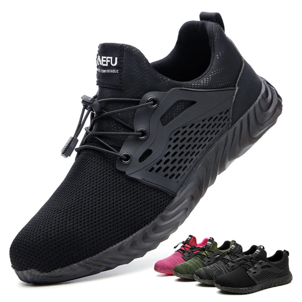 

Мужская Рабочая защитная обувь со стальным носком, дышащая сетчатая непрокалываемая Нескользящая Уличная обувь для промышленного строите...