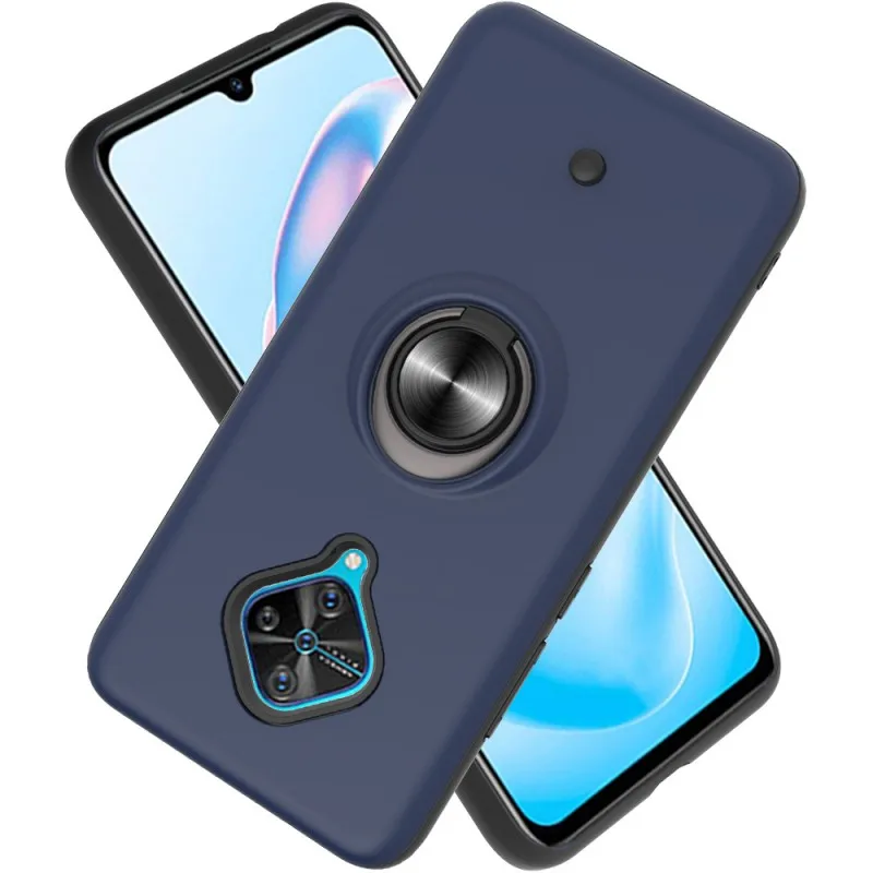 Чехол для VIVO V17 Pro Y9S Y7S противоударный силиконовый чехол с кольцом и подставкой