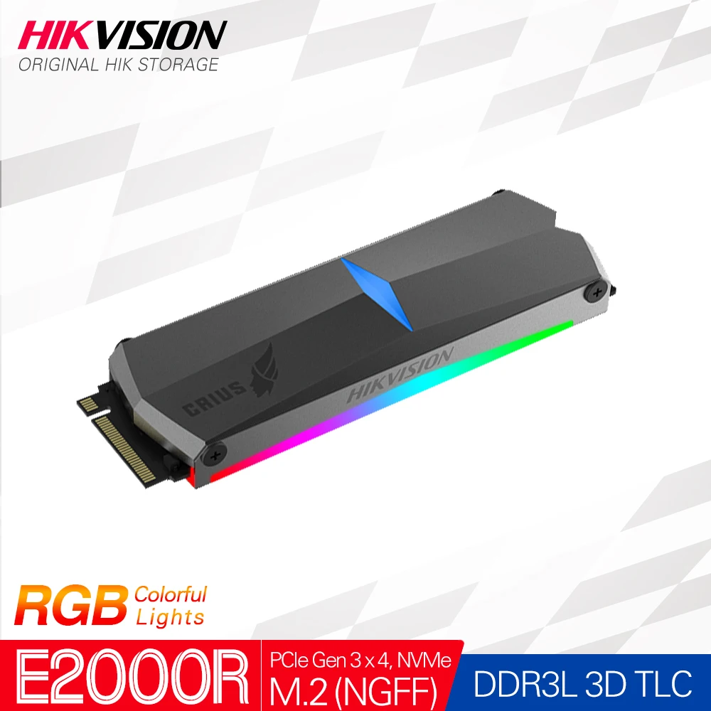 Hikvision HikStorage SSD RGB 256GB 512GB 1TB M.2 ngff Nvme PCIe Internal Solid State Disk SDD 2280 for Laptop Desktop TLC Disk