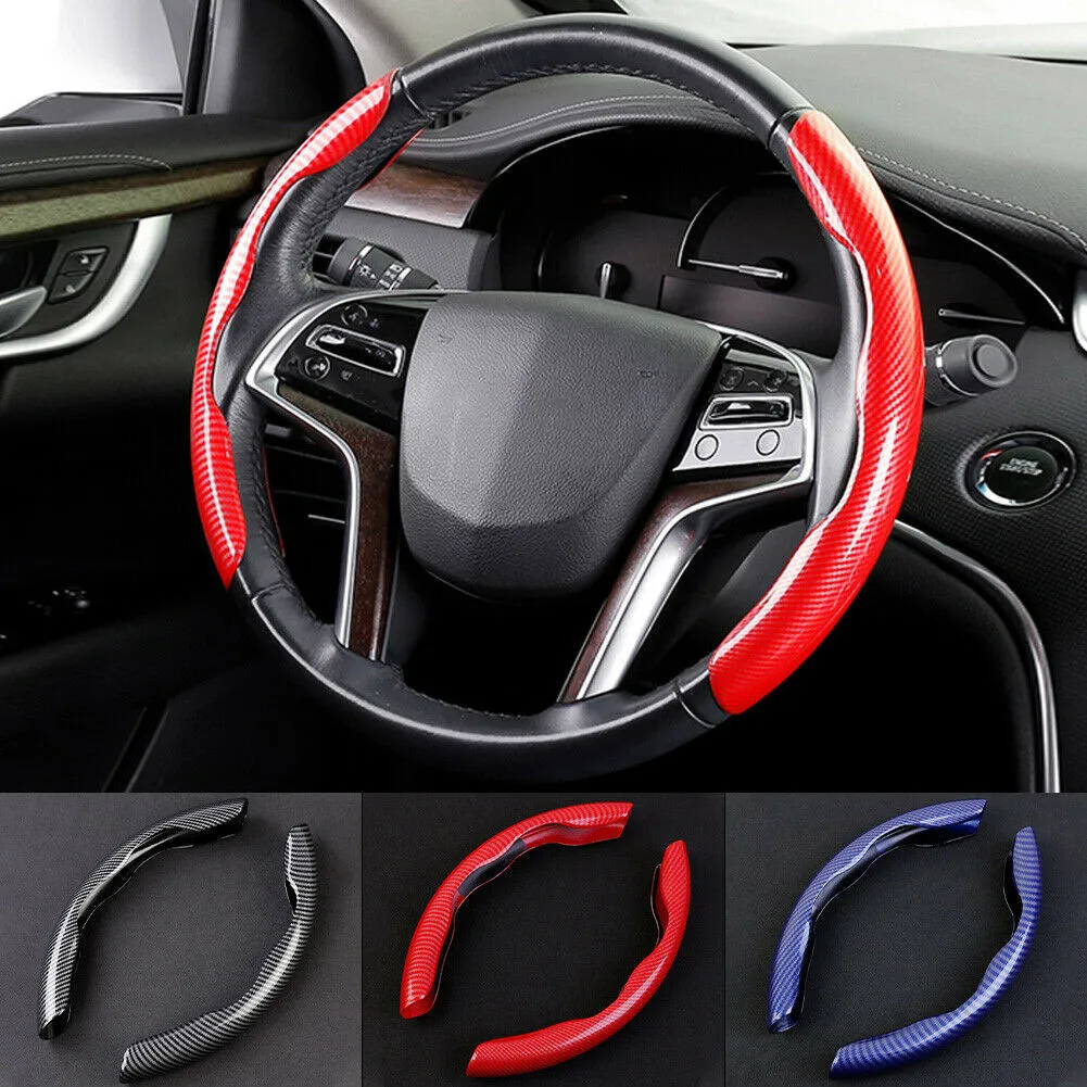 

Car Steering Wheel Cover Carbon Fiber Anti Slip Auto Steering Wheel Case Universal Car Accessories Interior Parts 37-38cm