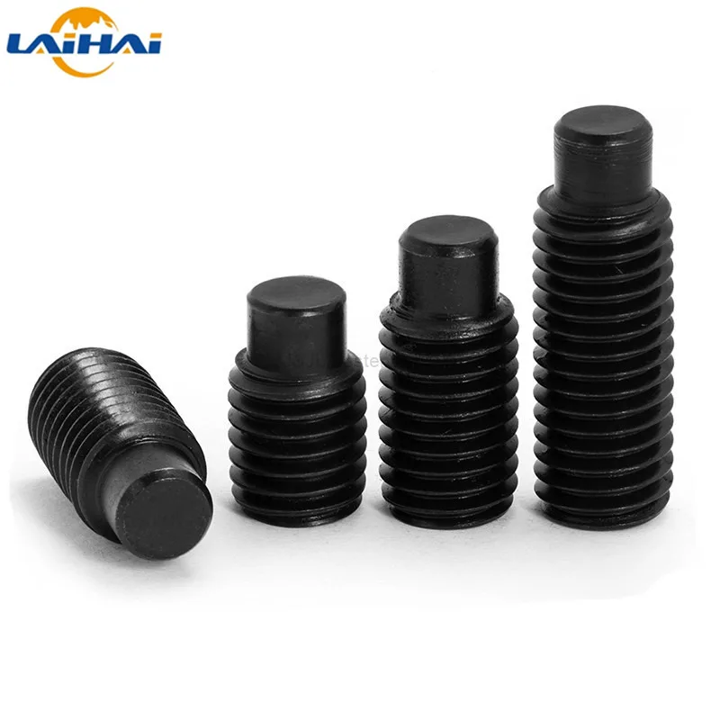 M3 M4 M5 M6 M8 M10 M12 M14 M16 DIN915 Black grade 12.9 steel Hex Hexagon Socket Set Screw with Dog Point Grub Convex End Bolt - купить по