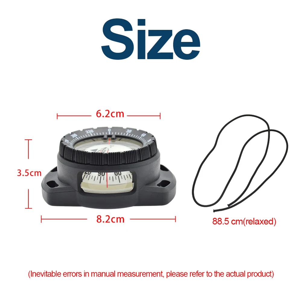 

Hot Sale Underwater Compass Scuba Diving Navigation Compass Portable 50m Waterproof Luminous Dial with Wrist Strap Fast delivery