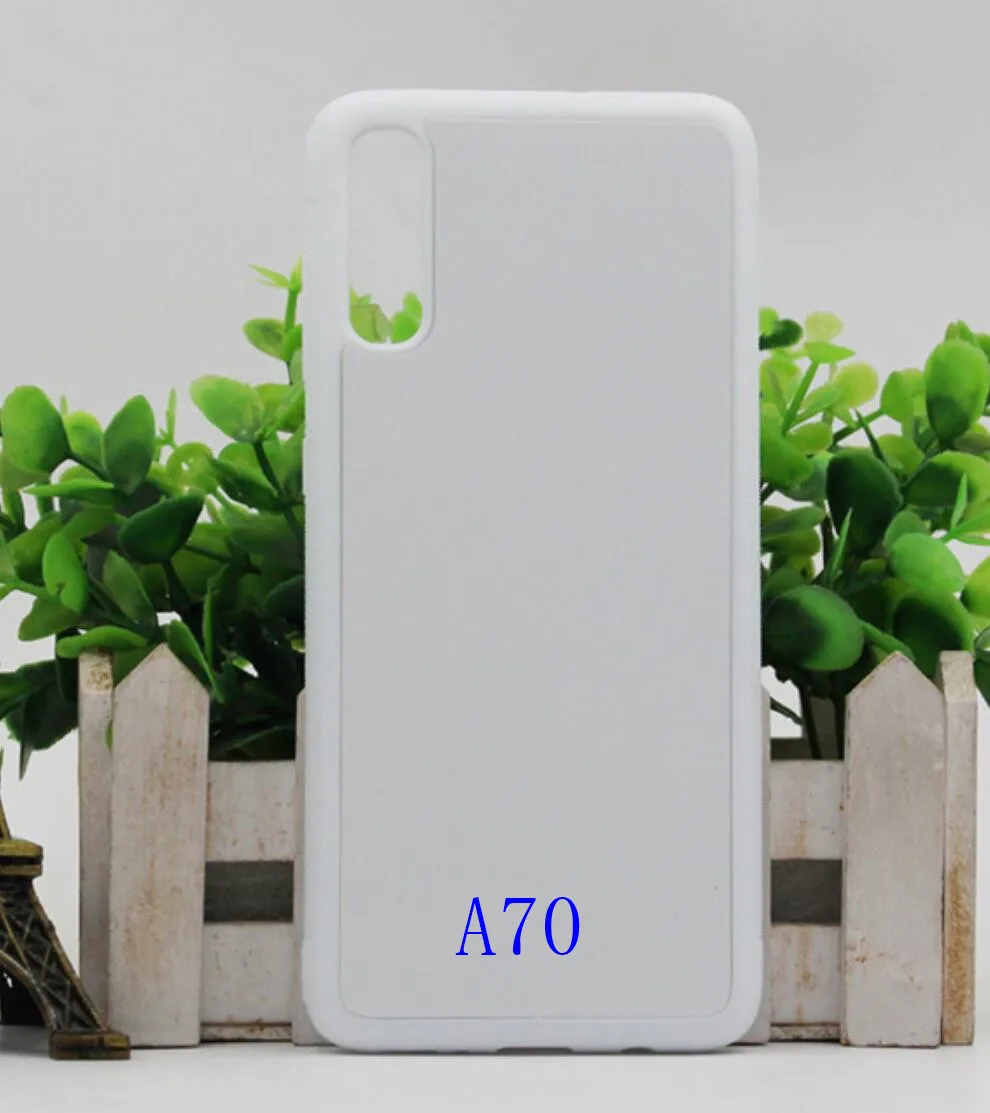 2D чистый сублимационный Резиновый ТПУ+ PC чехол для samsung Galaxy A10 A20 30 50 A7 A8 A70 пустой чехол с пластинами 20 шт./лот