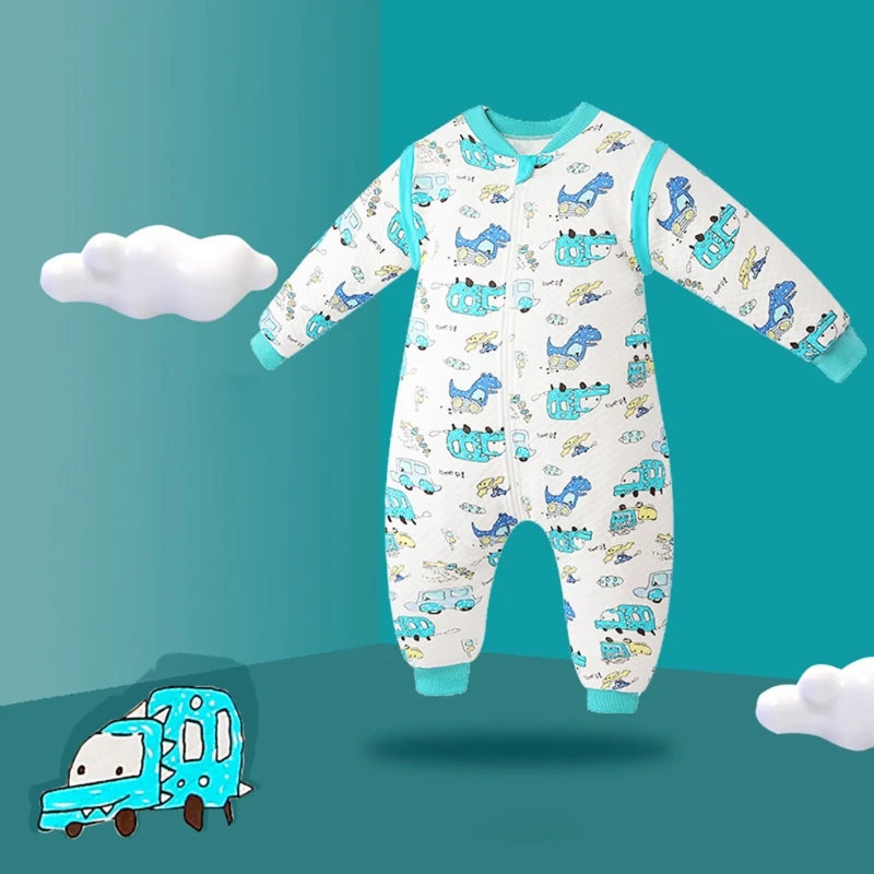 

Baby Sleeping Bag Wearable Long Sleeve 3 Layers Cotton Kids Sleepwear Sleepsack