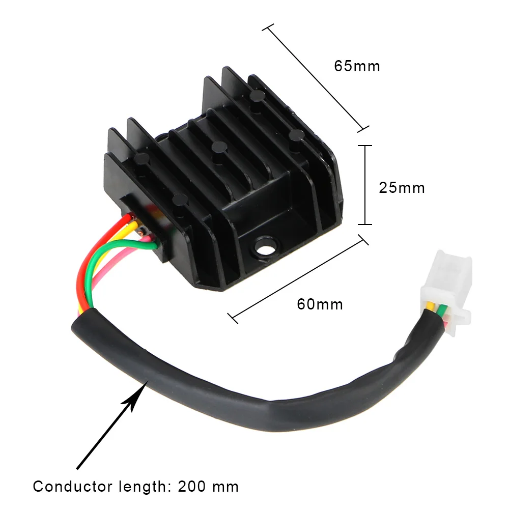 

For 150-250CC ATV Scooter Universal Motorcycle Voltage Stabilizer 4 Wires 4 Pins 12V Current Rectifier Voltage Regulator