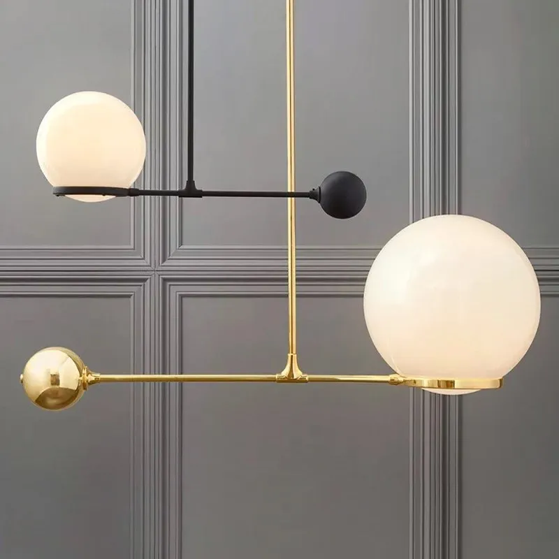 Nordic Pastoral Small Restaurant Bar Living Room Pendant Light Modern Glass Ball Branch Spider Clothing Store Lamp | Лампы и освещение
