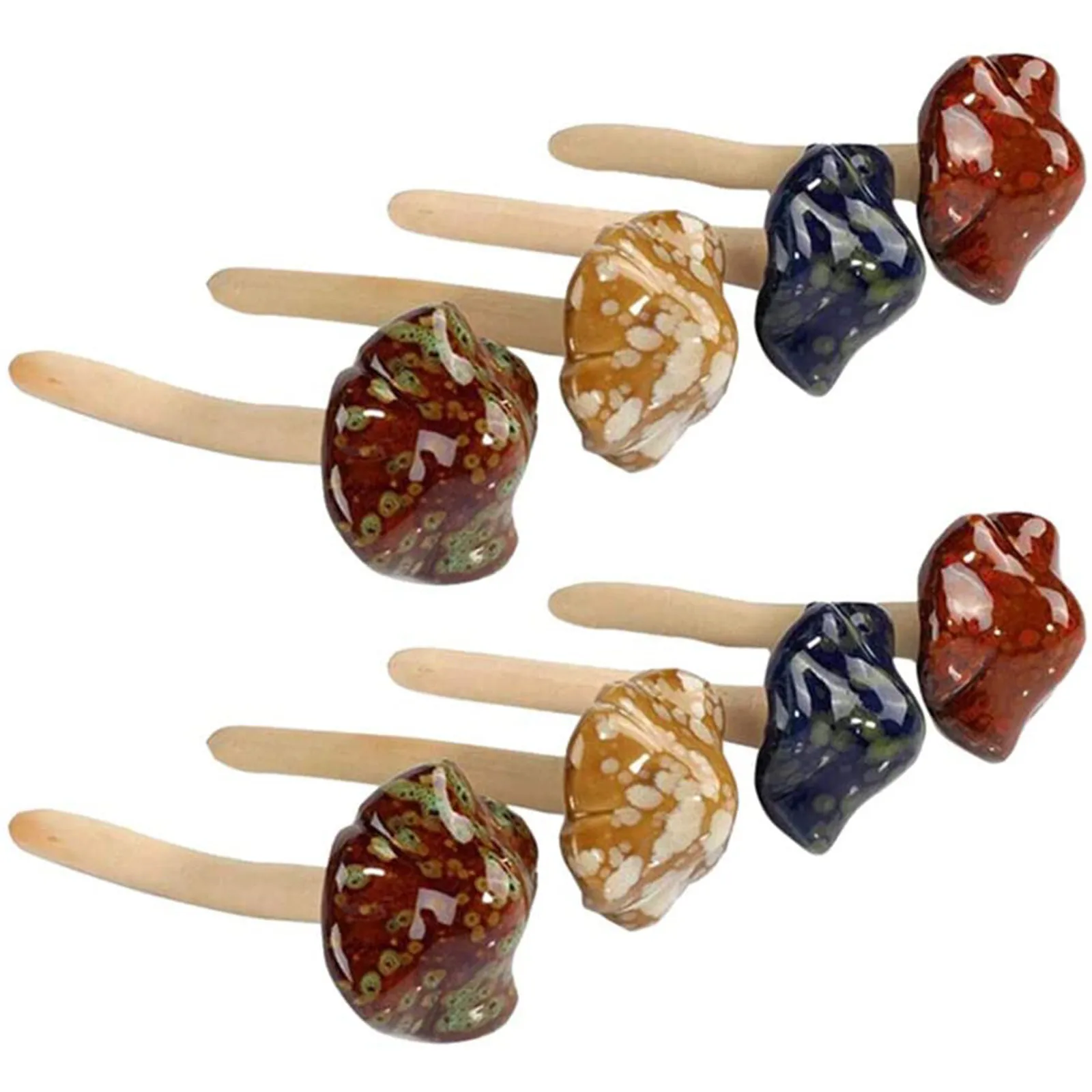 8 шт мини красочные Керамика грибы статуи Декор статуя для садовые горшки