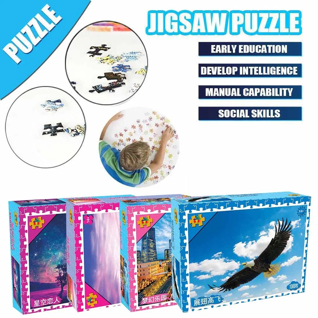 1000 шт. ландшафтные мини-пазлы Обучающие для взрослых детей детские игры подарки